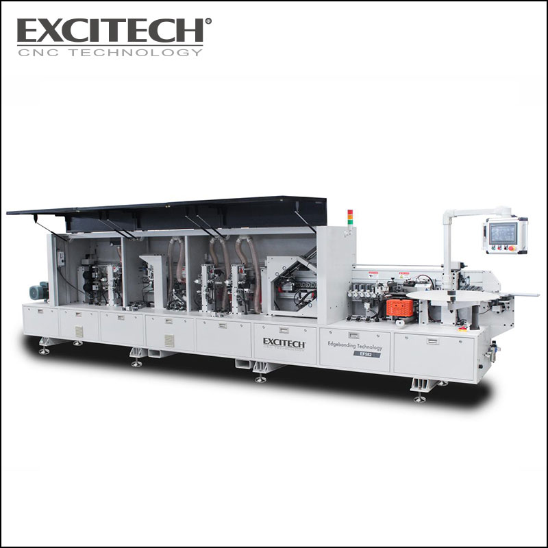 Máquina encoladora de cantos con recorte de esquinas
